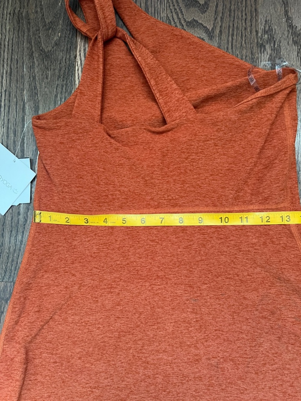 Beyond Yoga Rust One-Shoulder Knit Dress - Picture 3 of 9